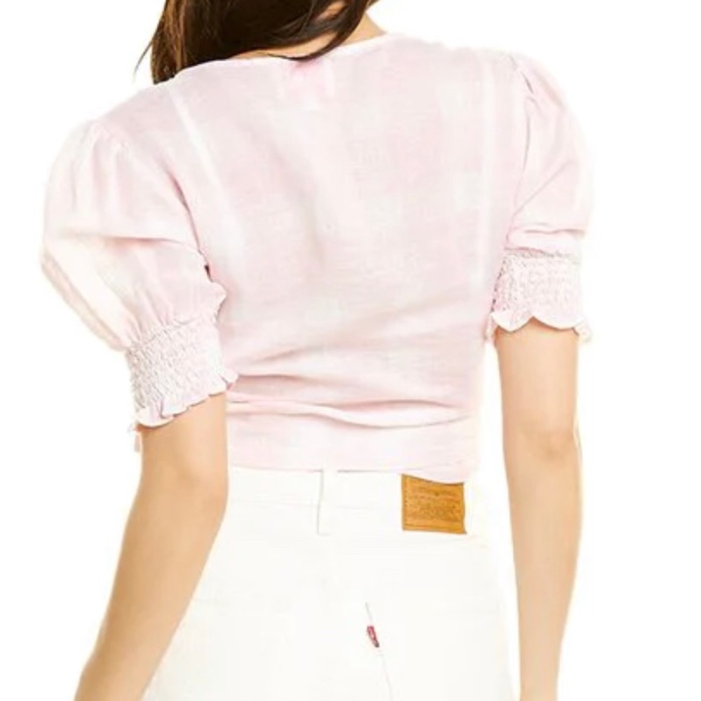 Solid And Striped ~ Wrap Crop Top Gingham ~ Light… - image 3